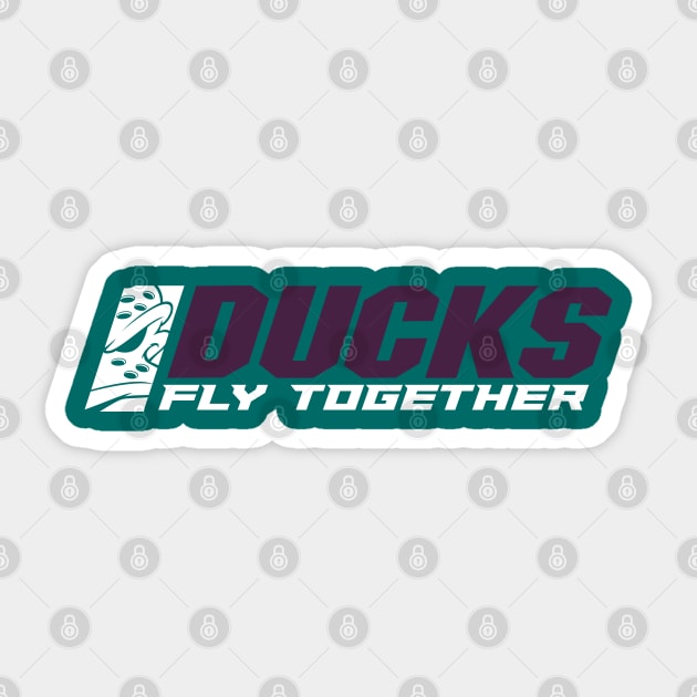 Ducks Fly Together Sticker by J31Designs